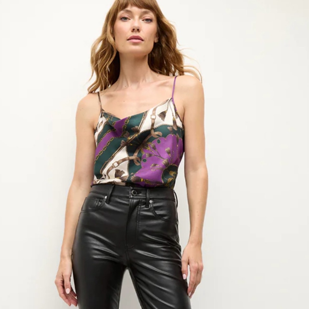 NWT Veronica Beard Sola Silk Print Top - Picture 5 of 5